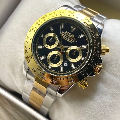 Rolex Daytona Chain Dual Tone (Black Dial) New Edition