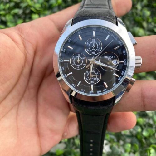 Tissot 1853 Black Leather Strap (Chronographs)