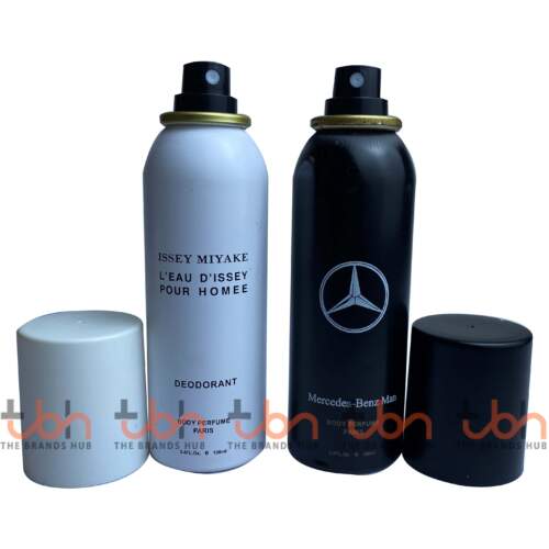 Set of Two Body Sprays | Issey Miyake L'eau D'Issey Pour Homee & Mercedes-Benz Man