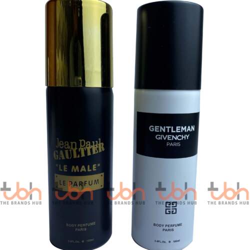 Set of Two Body Sprays | Jean Paul Gaultier Le Male Le Parfum & Givenchy Gentleman