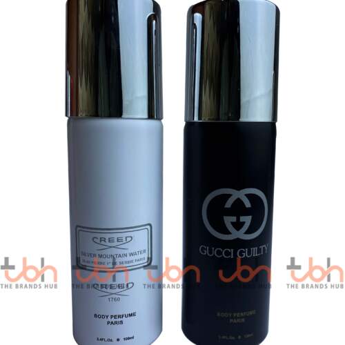 Set of Two Body Sprays | Creed Silver Mountain Water & Gucci Guilty