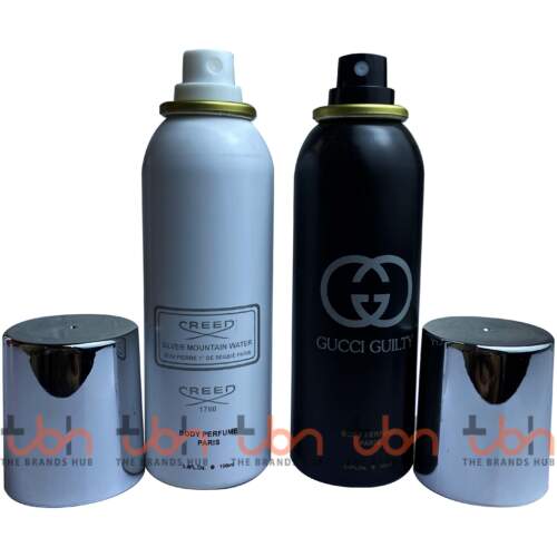 Set of Two Body Sprays | Creed Silver Mountain Water & Gucci Guilty