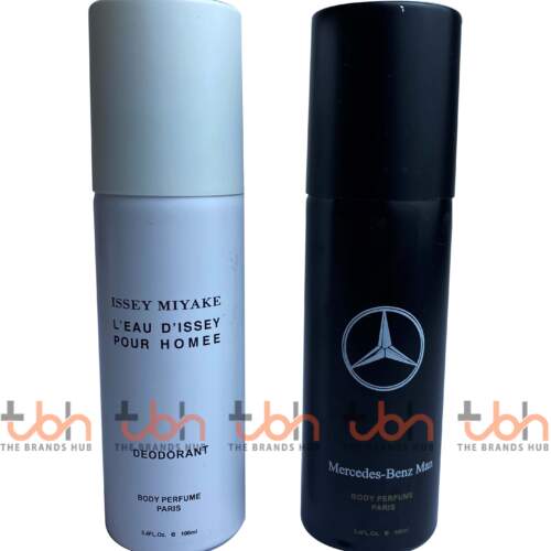 Set of Two Body Sprays | Issey Miyake L'eau D'Issey Pour Homee & Mercedes-Benz Man